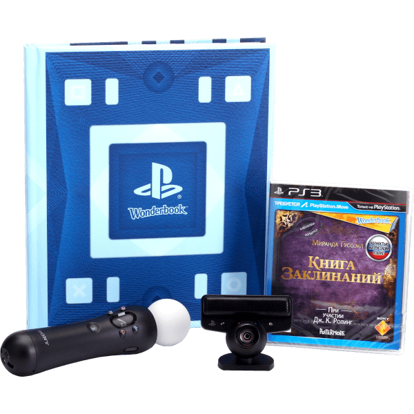 PS Move: Starter Pack (Камера PS Eye + Контроллер движений PS Move + игра Wonderbook: Книга заклинаний) (Б/У)