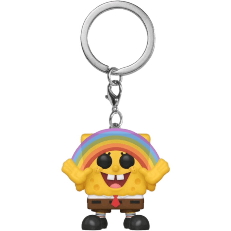 Брелок Funko Pocket POP! Keychain: SpongeBob: SpongeBob w/Rainbow (Exc)