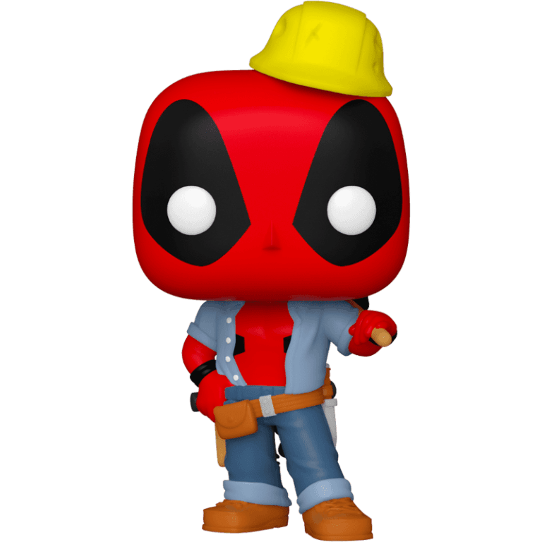 Фигурка Funko POP! Bobble: Marvel: Deadpool 30th: Construction Worker Deadpool #781