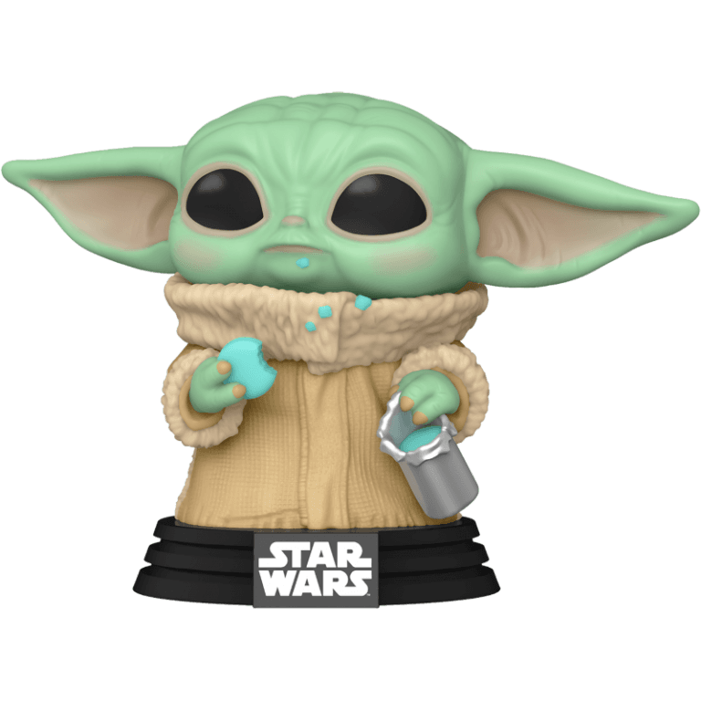 Фигурка Funko POP! Bobble: Star Wars: Mandalorian: Grogu with Cookies #465