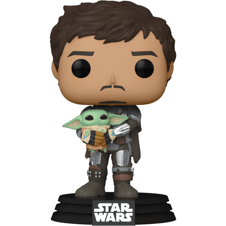 Фигурка Funko POP! Bobble: Star Wars: Mandalorian: Mandalorian with Grogu #461