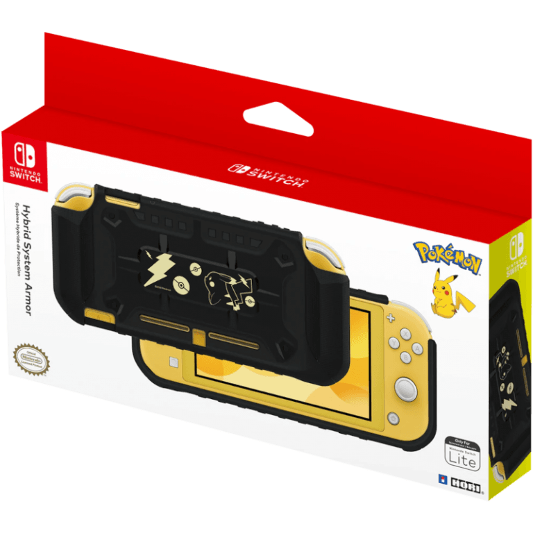 Hori Защитный чехол Hori Hybrid system armour для Switch Lite, Pokemon: Pikachu Black & Gold (NS2-077U)