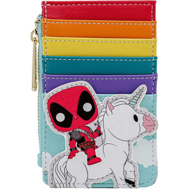 Картхолдер Loungefly POP Marvel Deadpool 30th Anniversary Unicorn Rainbow