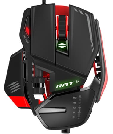 Игровая мышь Mad Catz RAT 6 Gaming Mouse - Black/Red проводная лазерная