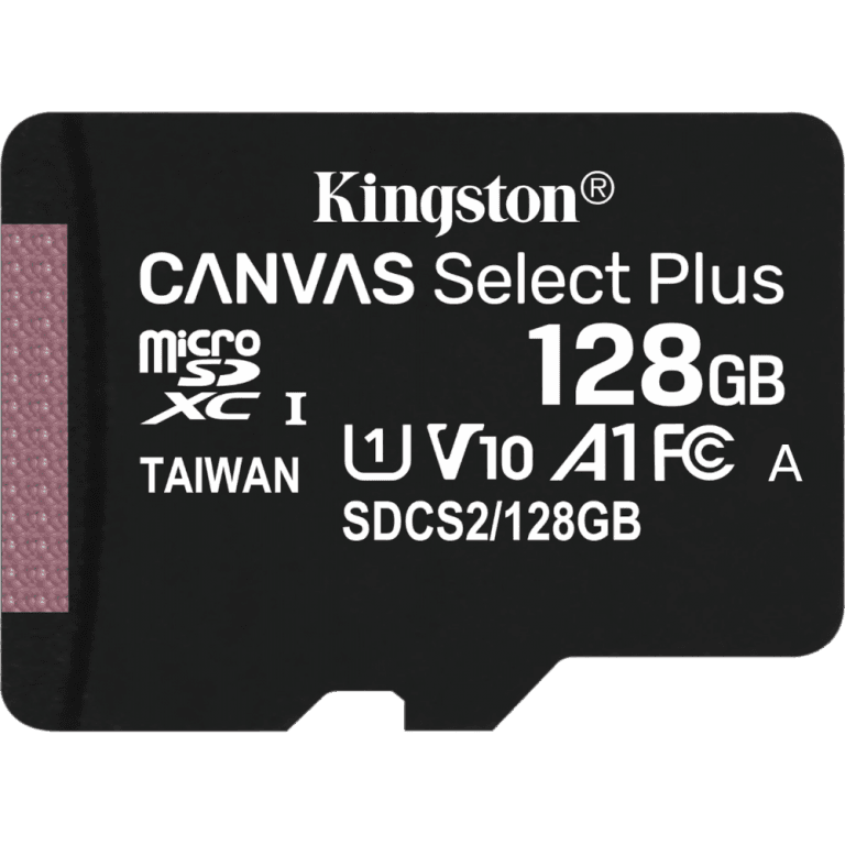 Карта памяти MicroSD 128GB Kingston Canvas Select Plus (100 Mb/s) + SD адаптер