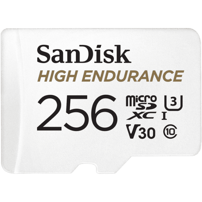 Карта памяти MicroSDXC 256GB SanDisk Class 10 High Endurance Video Monitoring Card UHS-I U3 V30 (100 Mb/s) + SD адаптер