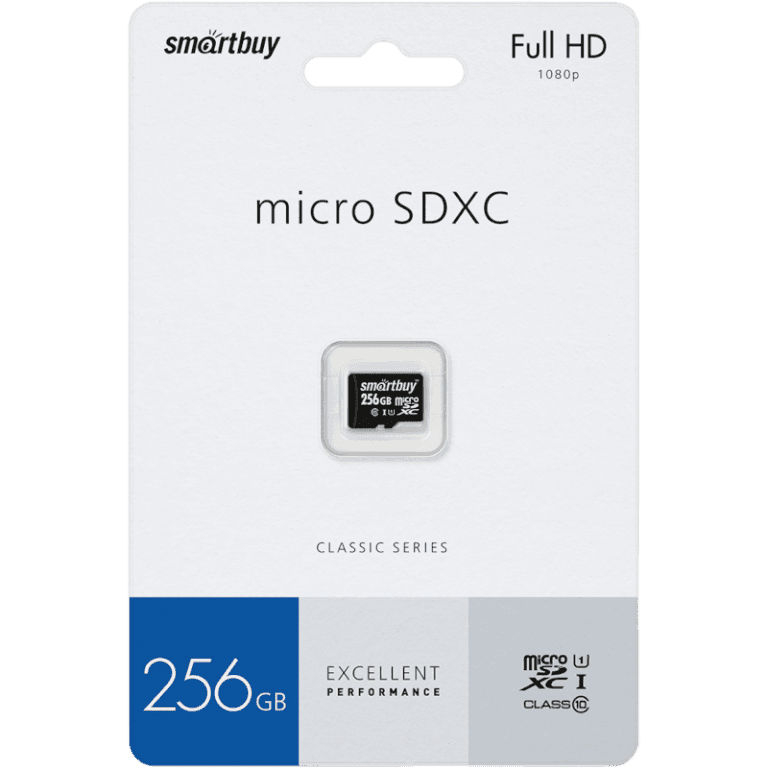 Карта памяти MicroSDXC 256GB Smart Buy Classic Series UHS-I (67/90 Mb/s)