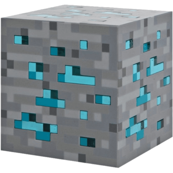 MineCraft Light Up Diamant Ore Blue Stone