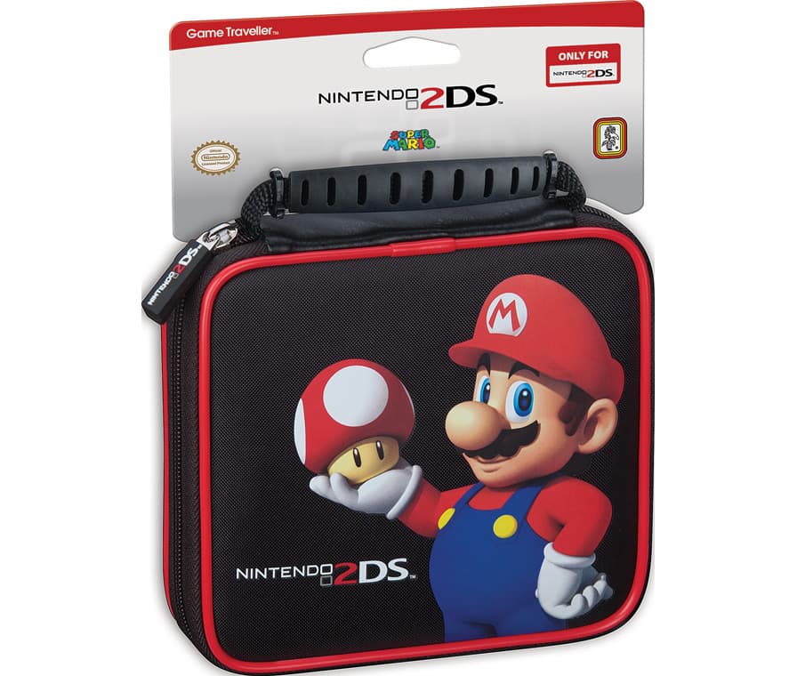 Чехол черный для Nintendo 2DS (Марио Гриб)