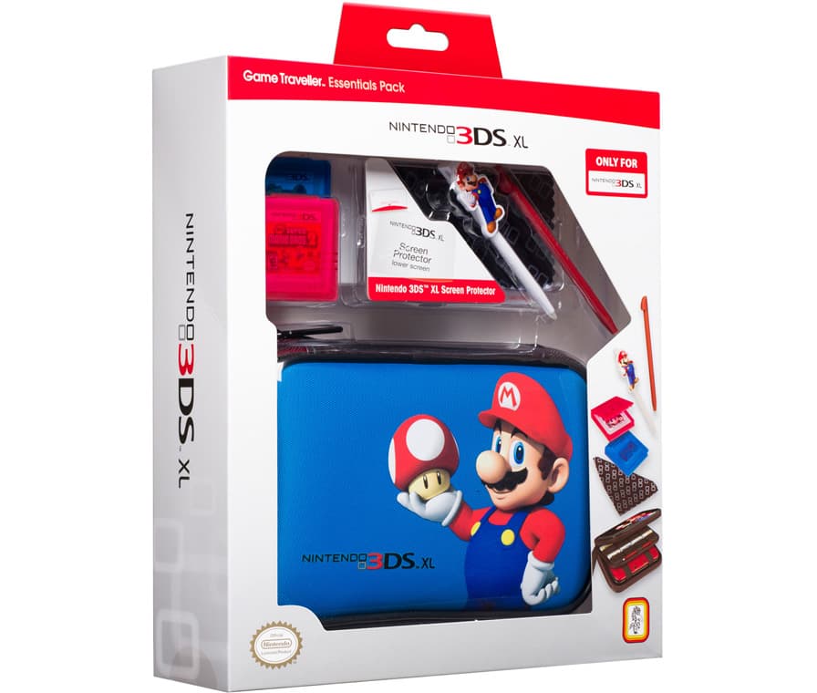 Набор для Nintendo 3DS XL / New 3DS / New 3DS XL (Марио + гриб / синий)