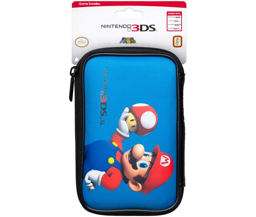 Чехол синий для Nintendo 3DS / 3DS XL / New 3DS XL (Марио Гриб)