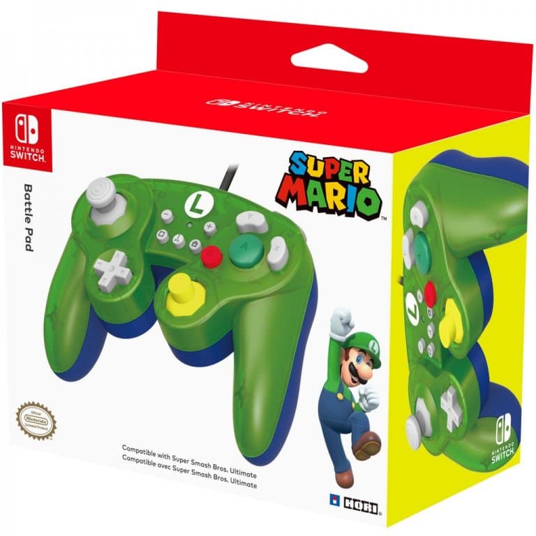 Nintendo Switch Геймпад Hori Battle Pad (Luigi) для консоли Switch (NSW-136U)