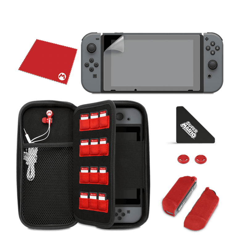 Чехол Nintendo Switch Mario и набор аксессуаров, Starter Kit Mario "M"
