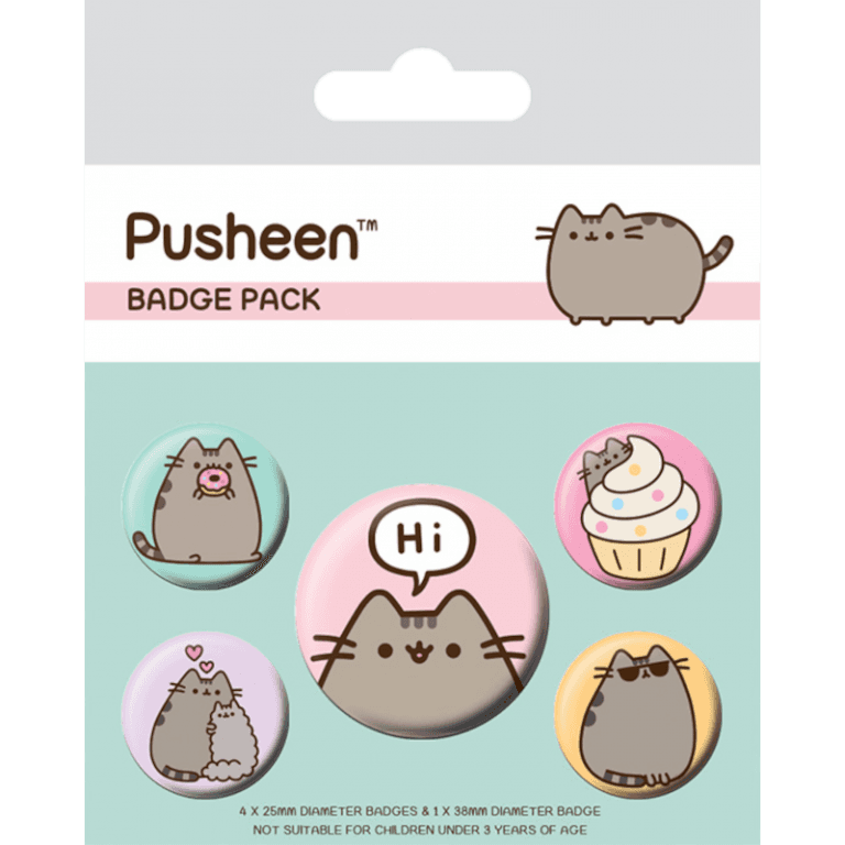 Значки Pusheen (Pusheen Says Hi) 5 шт.