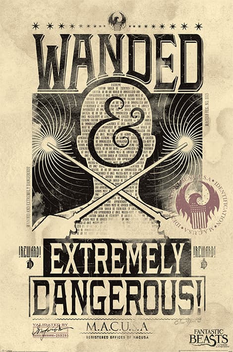 Постер Pyramid Maxi Poster: Fantastic Beasts (Extremely Dangerous)