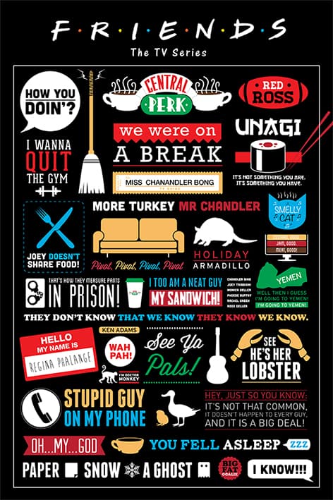 Постер Pyramid Maxi Poster: Friends (Infographic)