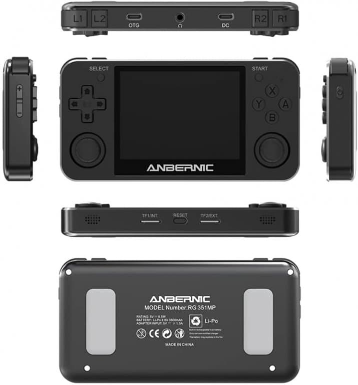 Портативная игровая приставка RG351MP (Matte Black)