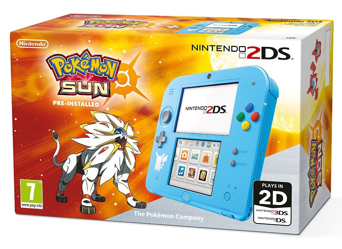 Nintendo 2DS (голубая) + Pokémon Sun