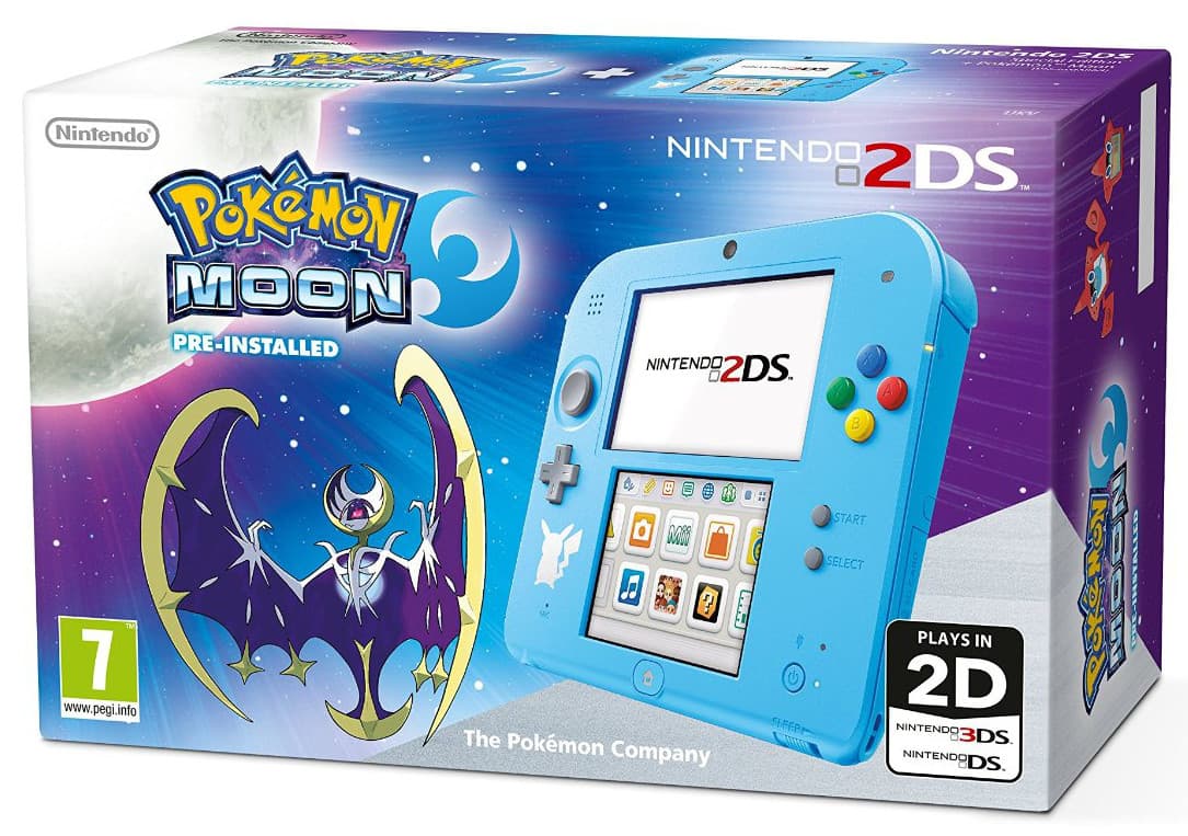 Nintendo 2DS (голубая) + Pokémon Moon