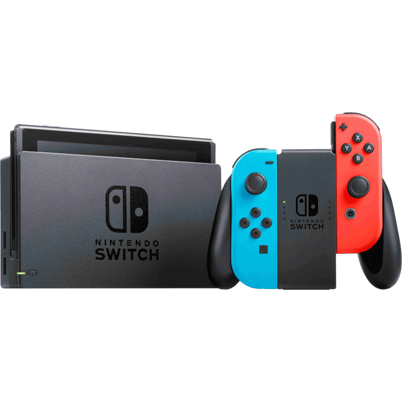 Nintendo Switch (неоновый красный/неоновый синий) (HAC-001) (Б/У)