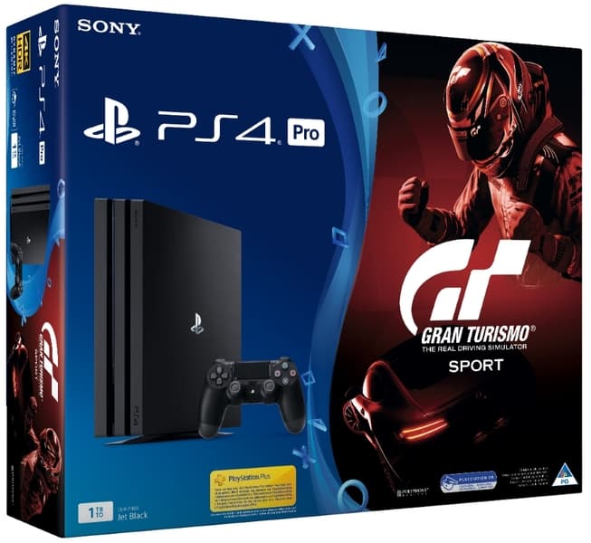 Sony PlayStation 4 Pro 1TB EUROTEST чёрная (CUH-7016B) + Gran Turismo Sport