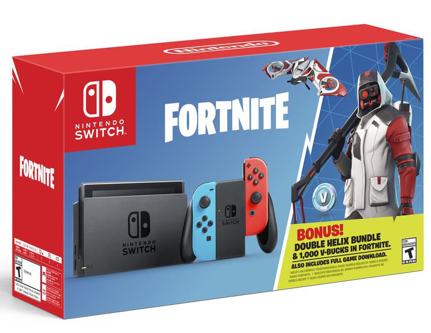 Nintendo Switch (неоновый красный/неоновый синий) + Fortnite