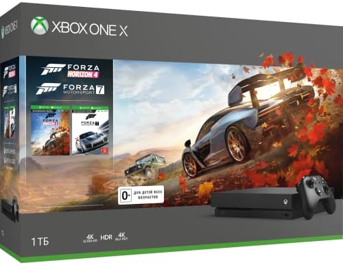 Microsoft Xbox One X 1TB (РОСТЕСТ) + Forza Horizon 4 + Forza Motorsport 7