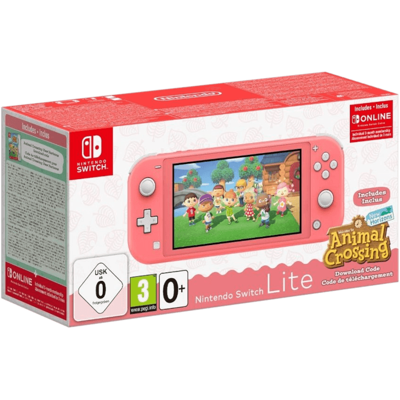Nintendo Switch Lite (кораллово-розовый) + код загрузки Animal Crossing: New Horizons
