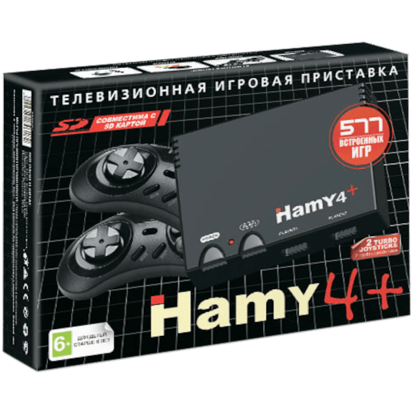 Игровая приставка Hamy 4+ (чёрная) (577 встроенных игр)