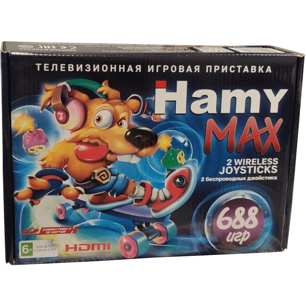 Игровая приставка 8 bit - 16 bit Hamy MAX (688 игр, HDMI, два беспроводных геймпада)