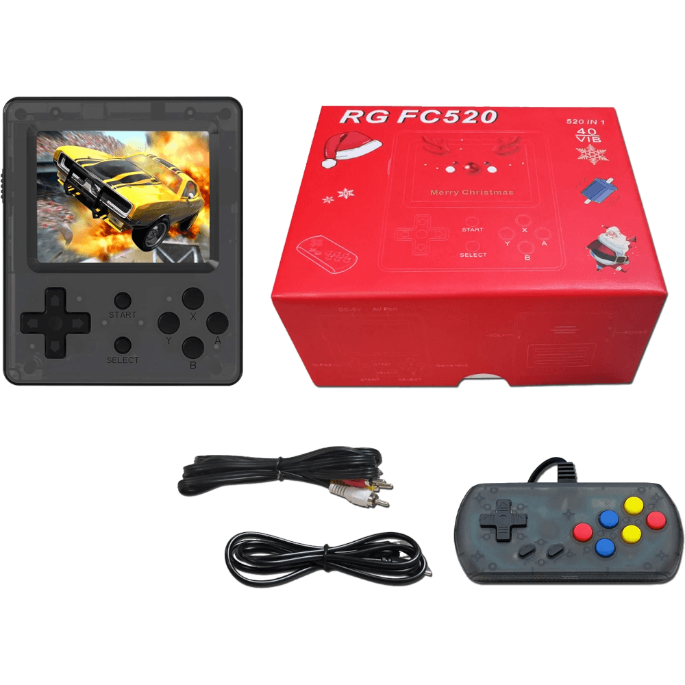 Портативная игровая приставка 8bit RG FC520, прозрачно-чёрный