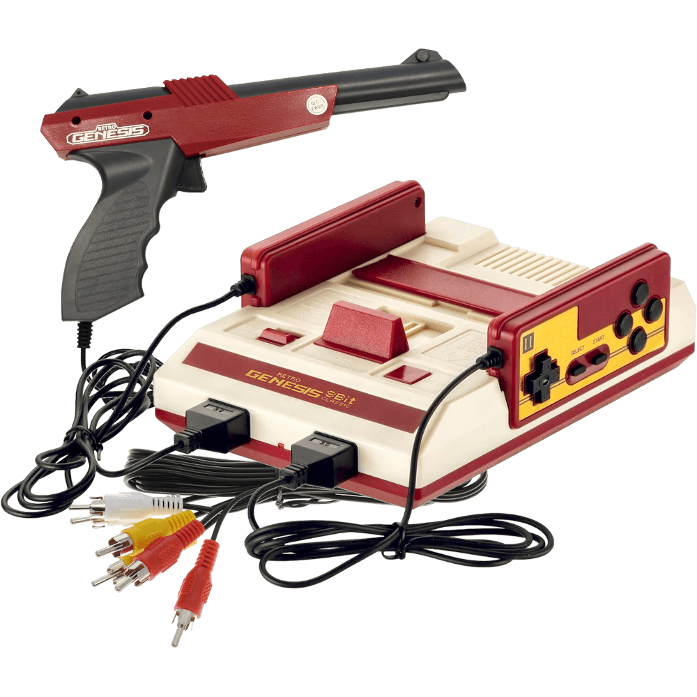 Retro Genesis 8 Bit Lasergun + 450 игр (AV кабель, 2 проводных джойстика + пистолет Заппер) (C-56)