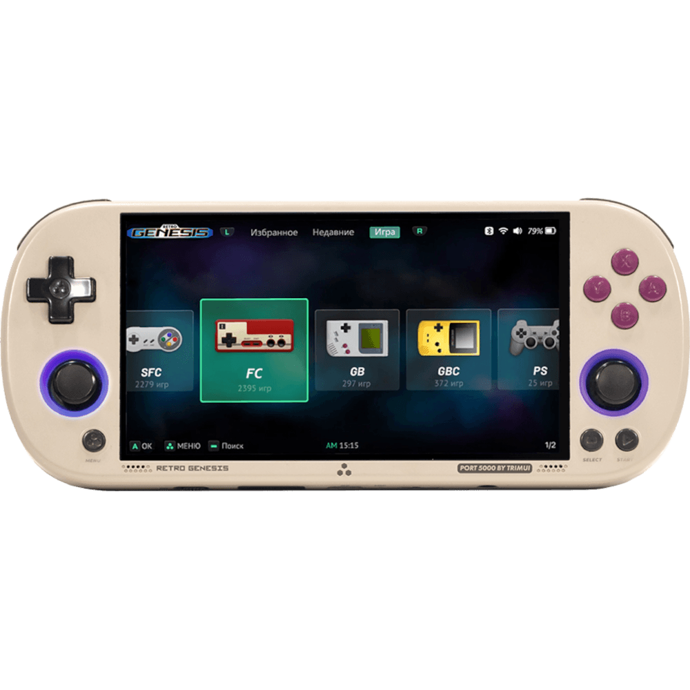 Портативная игровая приставка Retro Genesis Port 5000, винтажный белый