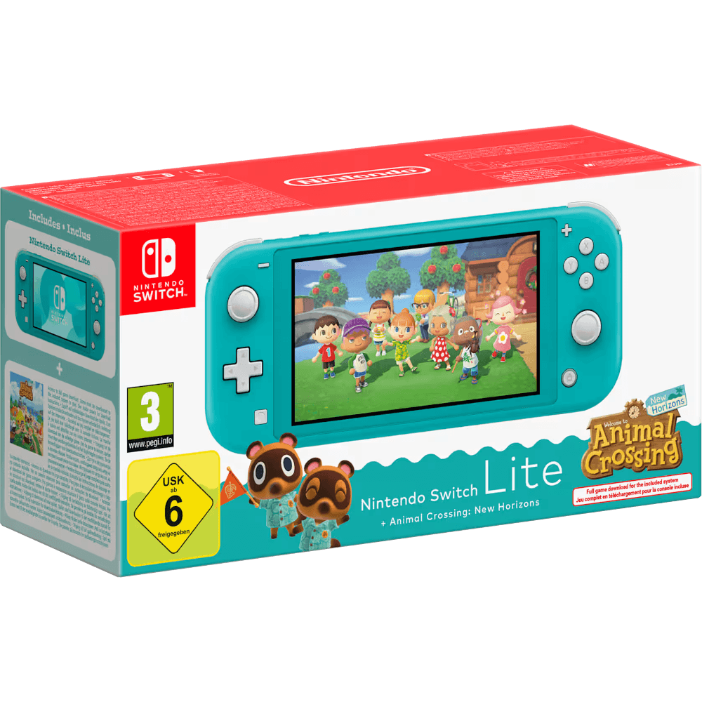 Nintendo Switch Lite (бирюзовый) + код загрузки Animal Crossing: New Horizons