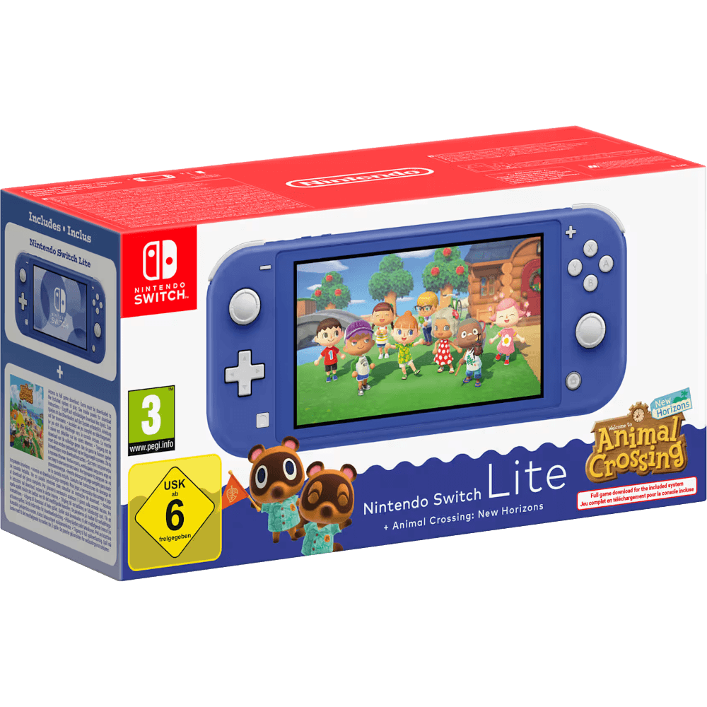 Nintendo Switch Lite (синий) + код загрузки Animal Crossing: New Horizons