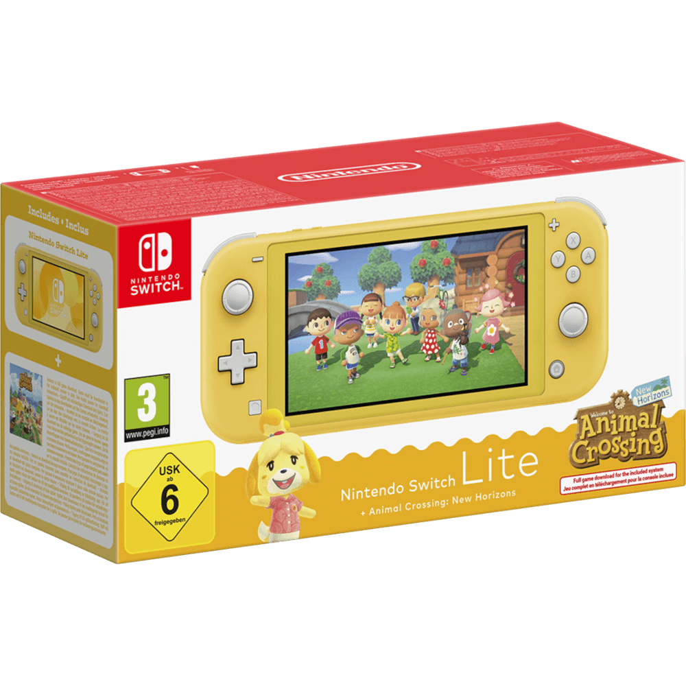 Nintendo Switch Lite (жёлтый) + код загрузки Animal Crossing: New Horizons
