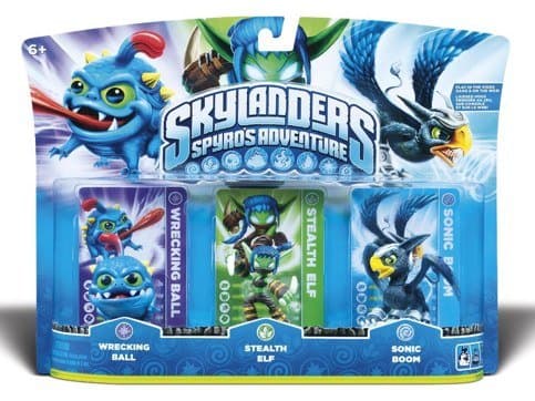 Skylanders. Набор из трех фигурок: Wrecking Ball, Stealth Elf, Sonic Boom