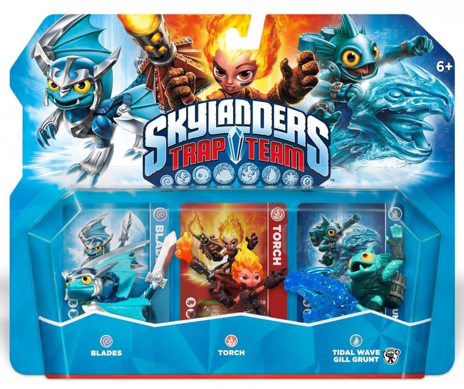 Skylanders Trap Team. Набор из трех фигурок: Blades, Tidal Wave Gill Grunt, Torch