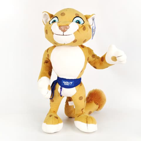 Игрушка мягкая Sochi 2014 Леопард с поясом, 23 см