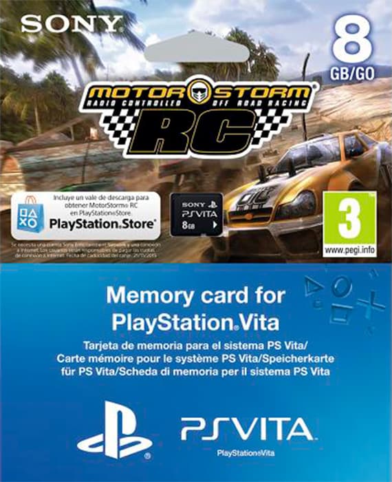 SONY Карта Памяти 8GB для PS Vita + игра MotorStorm RC