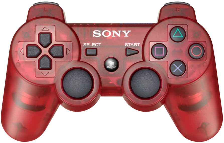Sony Dualshock 3, красный полупрозрачный. OEM-версия