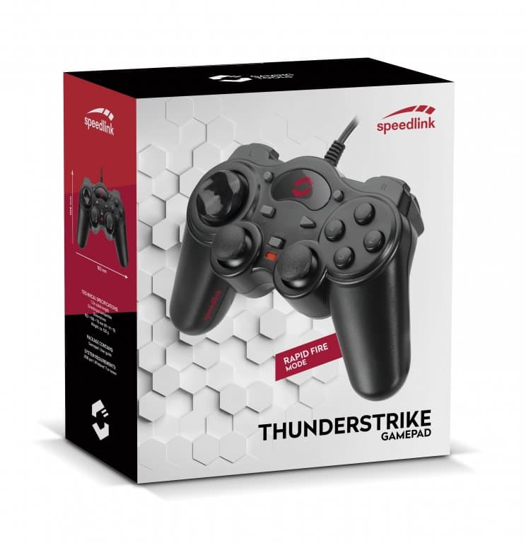Speedlink Геймпад проводной Thunderstrike USB, (SL-6515-BK)