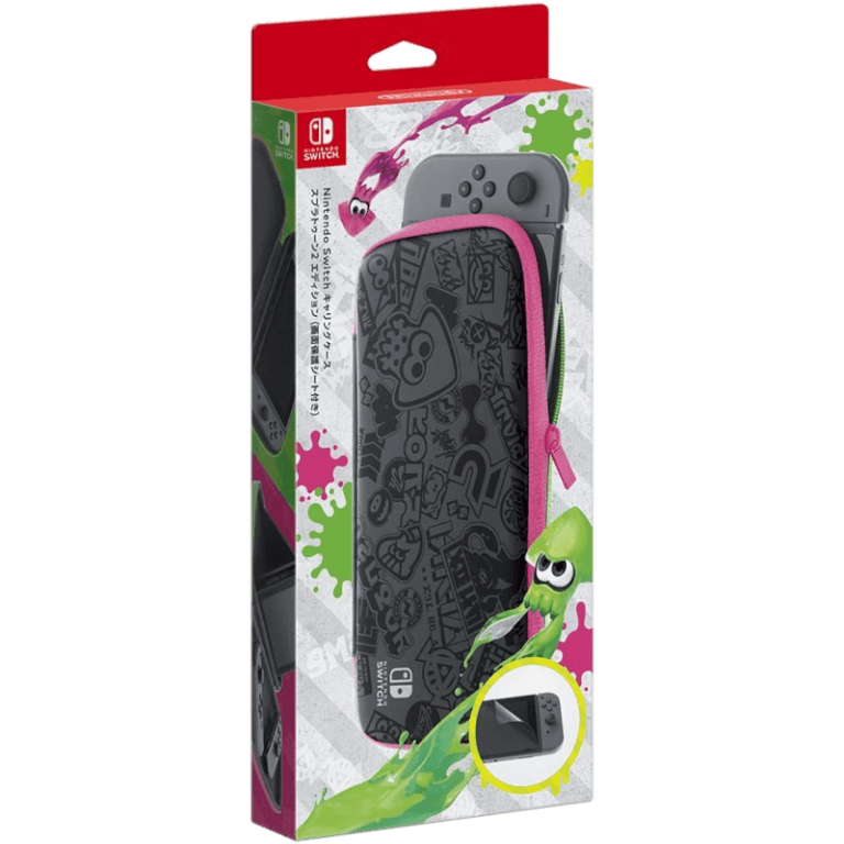 Чехол в стиле Splatoon 2 и защитная плёнка для Nintendo Switch (JP)
