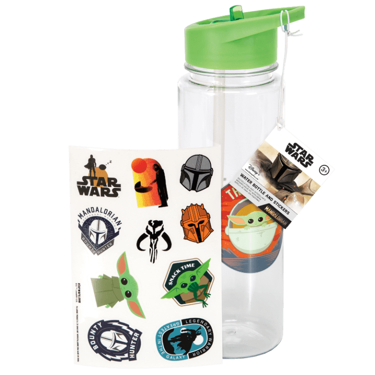Бутылка для воды Star Wars: Mandalorian: The Child + наклейки