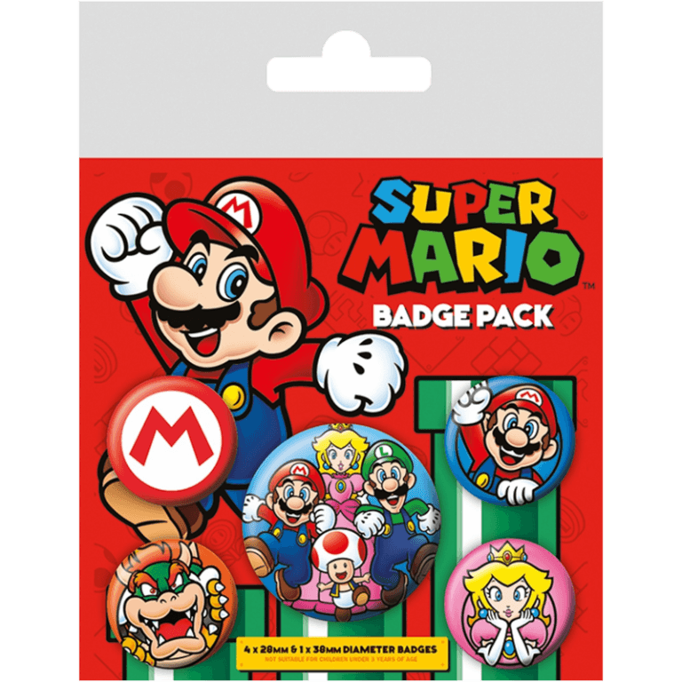 Набор значков Super Mario (5 шт.)