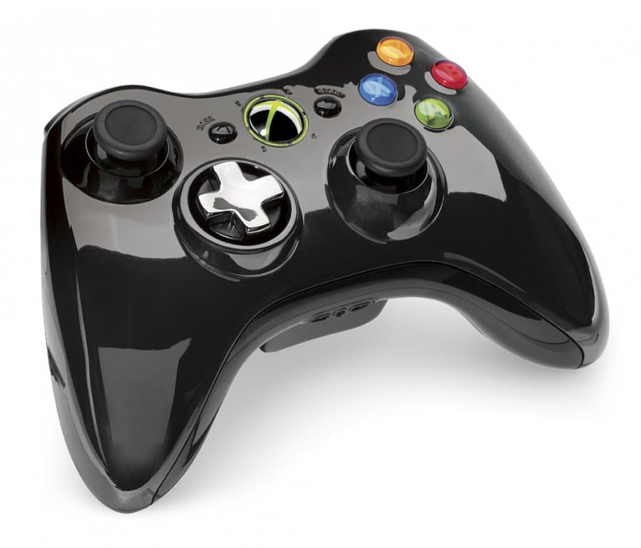 Хромированный беспроводной геймпад для Xbox 360 (43G-00059), черный