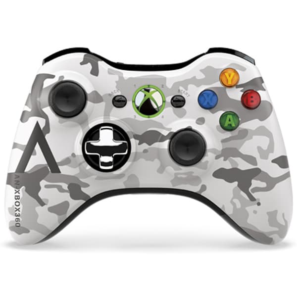 Беспроводной геймпад для XBox 360 Controller Wireless Microsoft (43G-00070), камуфляж (Arctic)