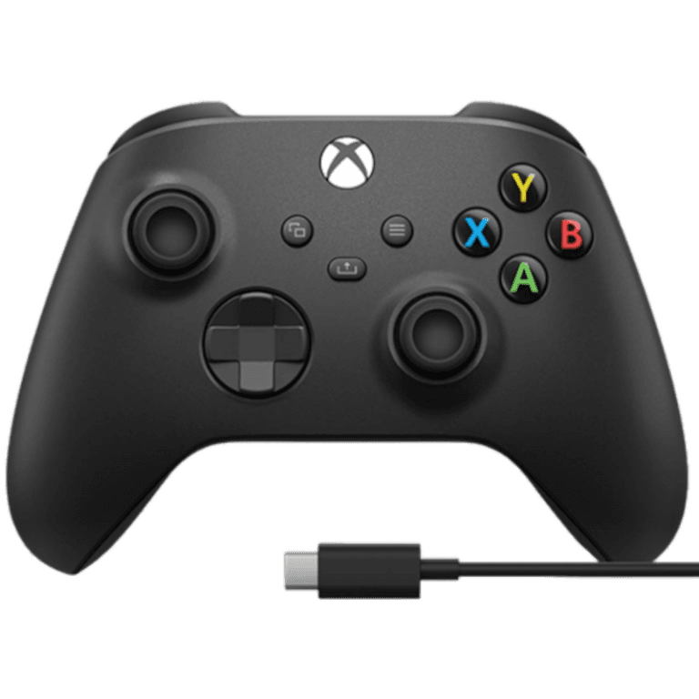 Xbox Wireless Controller - Carbon Black + USB-C Cable (1V8-00008)