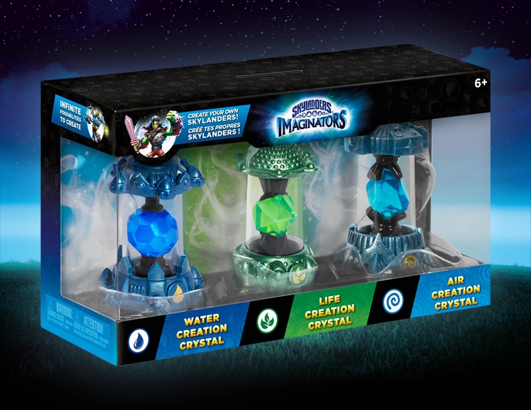 Набор из 3 кристаллов Skylanders Imaginators №1 - стихии Water/Air/Life