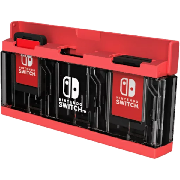 Кейс для хранения 6 игровых карт, Hori Pop & Go Game Card Case - Neon Red (NSW-128U)